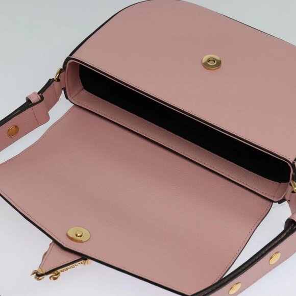 VERSACE Shoulder Bag Leather Pink Gold Auth 114697V - Picture 11 of 16